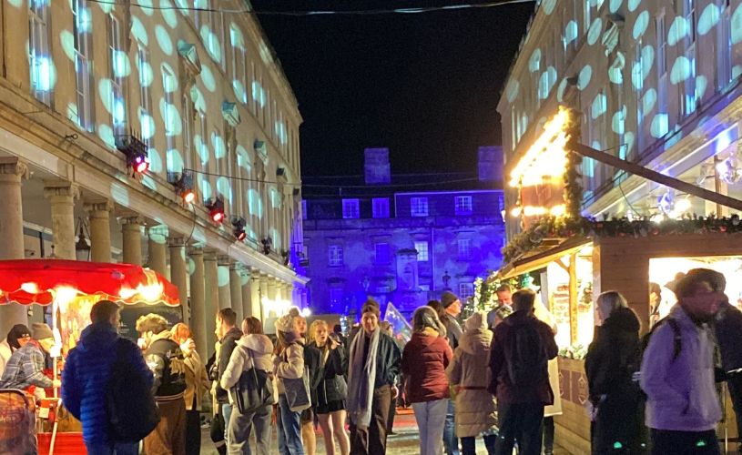Christmas lights on Bath Street